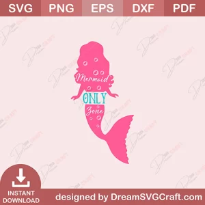 Mermaid Only Zone SVG
