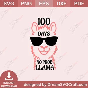 100 Days No Prob Llama SVG