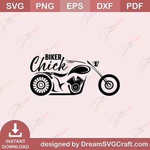 Biker Chick SVG