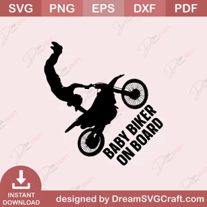 Baby Biker On Board SVG