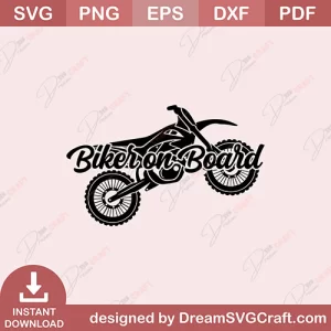 Biker On Board SVG