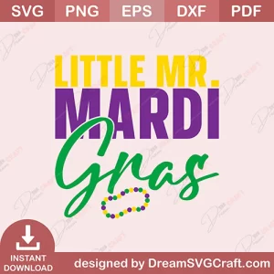 Little Mr Mardi Gras SVG