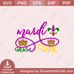 Mardi Gras Cutie SVG