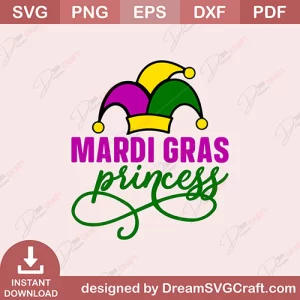 Mardi Gras Princess SVG