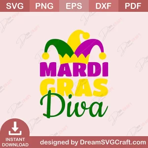 Mardi Gras Diva SVG