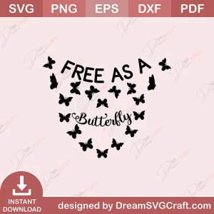 Free As A Butterfly SVG