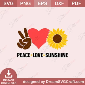Peace Love Sunshine SVG