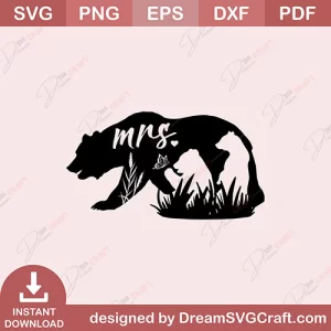 Mrs Bear SVG