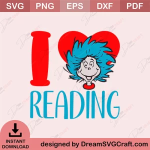 I Love Reading SVG