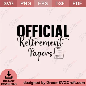 Official Retirement Paper SVG