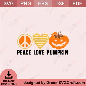 Peace Love Pumpkin SVG