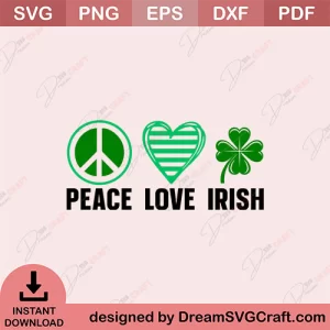 Peace Love Irish SVG