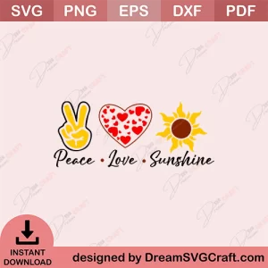 Peace Love SunShine SVG
