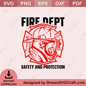 Fire Dept Safety And Protection SVG