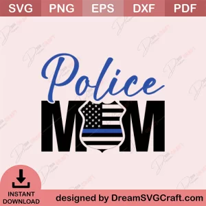 Police Mom SVG