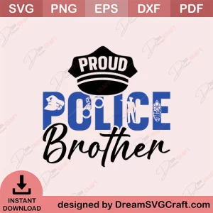 Proud Police Brother SVG
