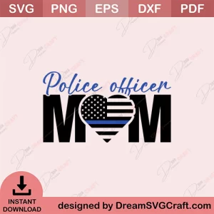 Police Officer Mom SVG