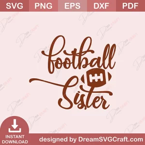 Football Sister SVG