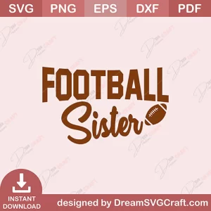 Football Sister SVG