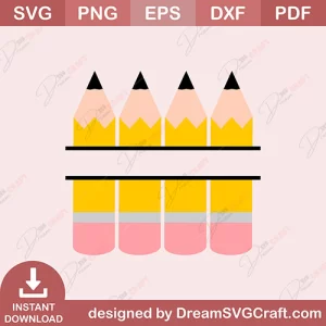 Pencils Monogram SVG