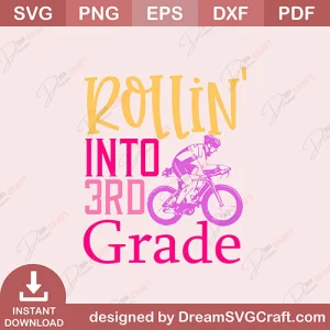 Rollin Into 3rd Grade SVG