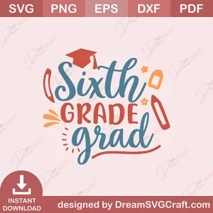 Sixth grade Grad SVG