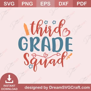 Third Grade Squad SVG