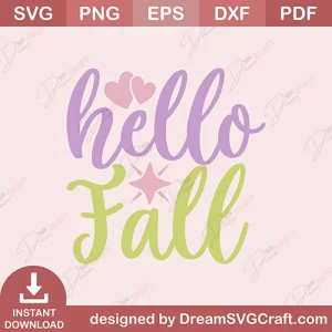 Hello Fall SVG