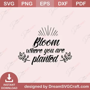 Bloom Where You Are Planted SVG