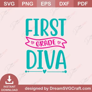 First Grade Diva SVG