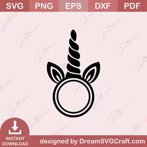 Unicorn Monogram SVG