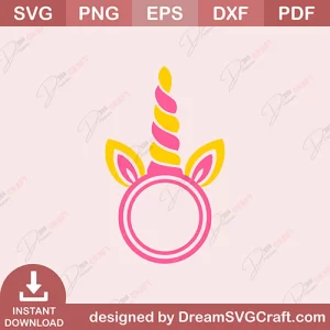 Unicorn Monogram SVG