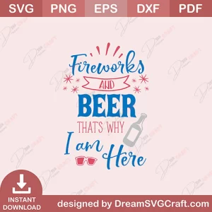 Fireworks And Beer SVG