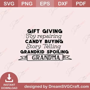 Gift Giving Grandma SVG