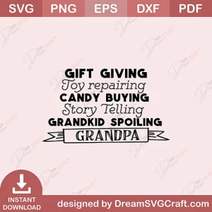 Gift Giving Grandpa SVG