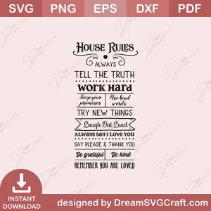 House Rules Work Hard SVG