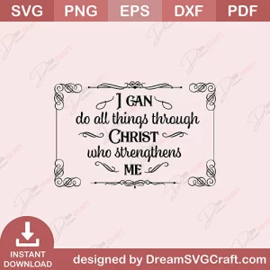 I Can Do All Things Wall SVG