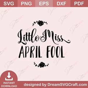Little Miss April Fool SVG