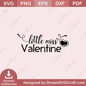 Little Miss Valentine SVG
