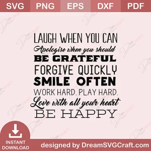 Be Grateful Smile Of Ten SVG