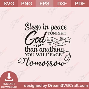Sleep In Peace Tonight SVG