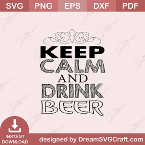 Keep Clam And Drink Beer SVG