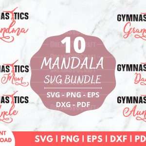 Gymnastics family SVG