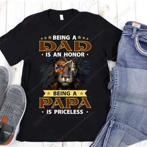 Cherished 'Being A Dad Is An Honor, Being A Papa Is Priceless' SVG - Heartwarming Grandfather Gift