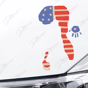 Patriotic American Flag Footprint SVG - Celebrate Your Love for the USA