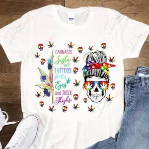Cannabis Sista" SVG | Trendy and Artistic Cannabis-Themed Design