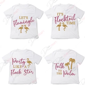 4 Flamingo Bundle" SVG | Whimsical Flamingo-Themed SVG Pack