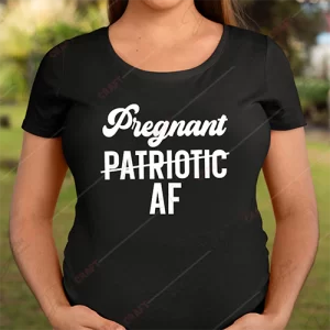 Pregnant Patriotic AF" SVG | Stylish Pregnancy Announcement Design