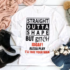 Straight Outta Shape" SVG | Embrace Fitness with a Sense of Humor