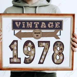 Vintage Made In 1978 SVG - Unique 43rd Birthday Gift Design